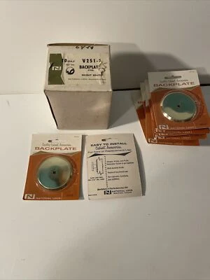 Lote De 10 Placas Traseras Cerradura Nacional Vintage Manija Gabinete Perilla Tirador Color Dorado Foto 1 de 4