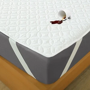 Waterproof Mattress Protector, Quilted Mattress Protector Waterproof Full Queen - Picture 1 of 9