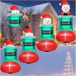 1.65M Christmas Inflatable Santa Claus Outdoor Decoration, Built-in LED Lights L - Picture 1 of 8