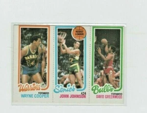 1980-81 Topps Basketball Wayne Cooper John Johnson David Greenwood #45 226 95 - Bild 1 von 2