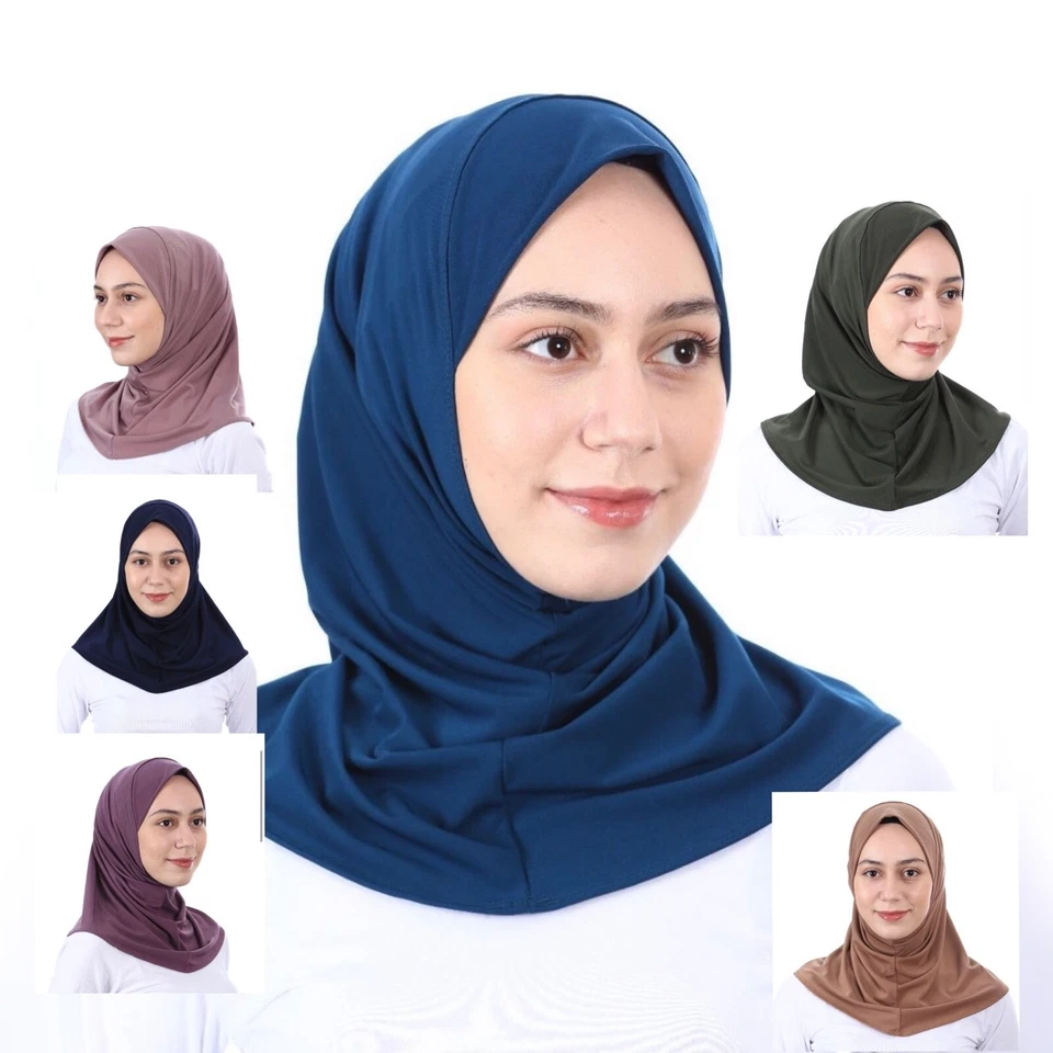 Hijab Fertig Kopftuch 1-teilig 23-Farben Bonnet Bone Amira Niqap Praktisch Islam - Bild 1 von 4