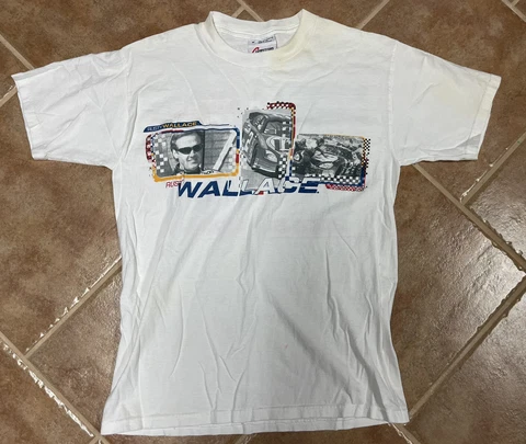 Vintage Rusty Wallace 2001 Competitors View Miller Lite Full Print Shirt Mens M Cover