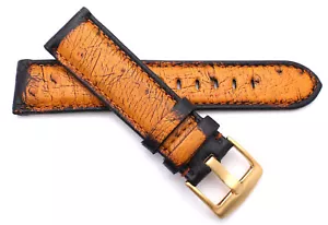 Uhrenarmband 22mm /20 echt Strauß cognac passt f. Panerai Schließe made Germany - Picture 1 of 3