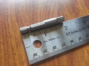 IRWIN, 1/4" Square Male Drive, 1/4" Hex, Ball Lock, 2" long - Picture 1 of 2