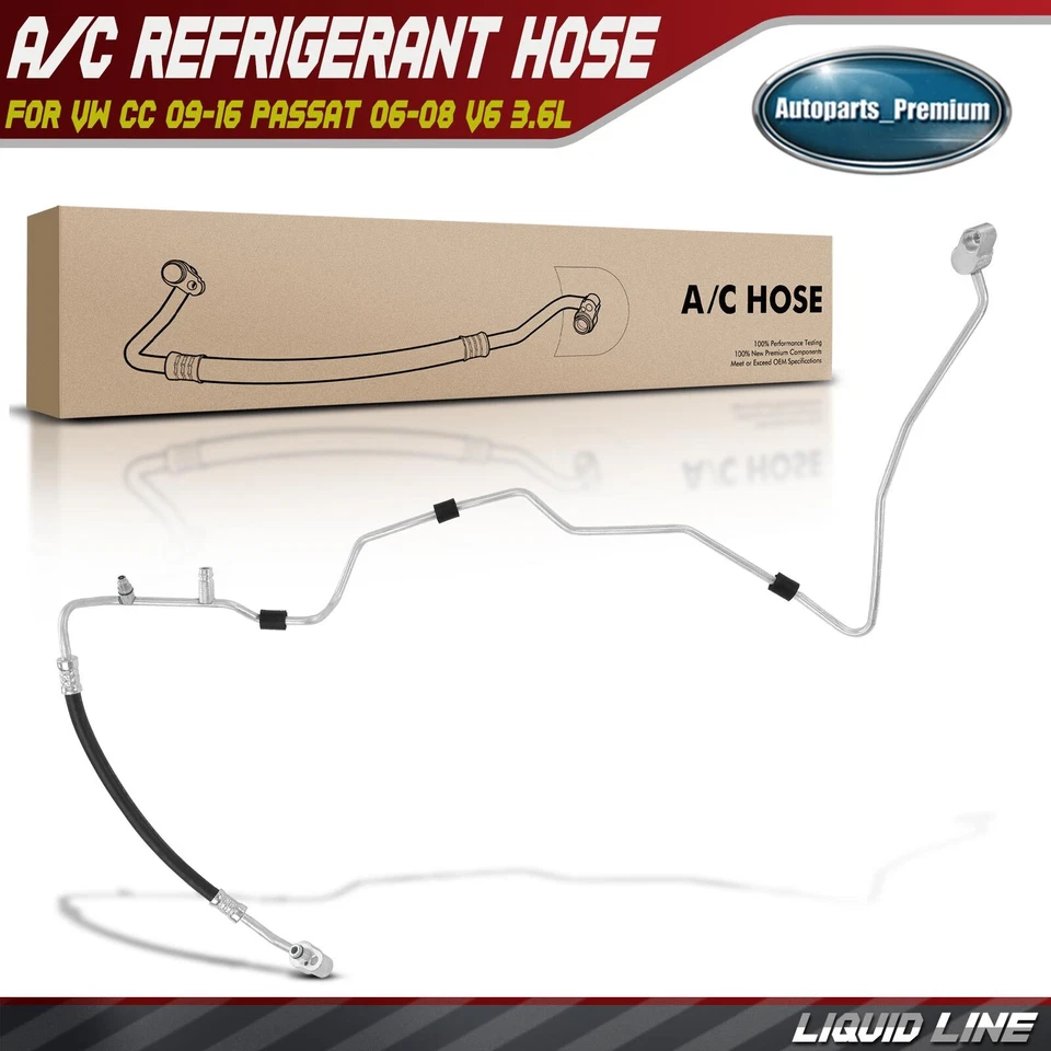 Línea de líquido de manguera de refrigerante de aire acondicionado para Volkswagen Passat 06-08 CC 09-16 V6 3,6 L Foto 1 de 4