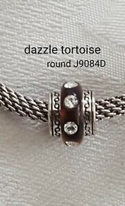Brighton retired ABC Dazzle Brown tortoise Round spacer bead J9084D B614