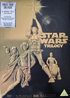 Star Wars Original Trilogy 4XDVD Boxset Gold Edition Like New Condition  - Image 1 of 3