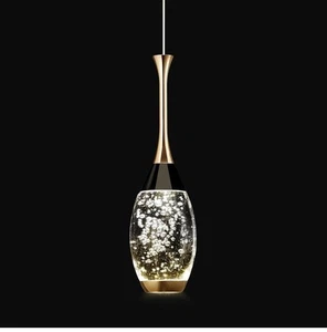BBLLWJ Modern Black Gold Pendant Light Dimmable LED Ceiling Light Fixtures - Picture 1 of 4