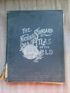Antique 1897 The National Standard Family & Business Atlas Of The World Map Book - Picture 1 of 7