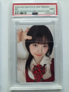 2024 Ive Switch X Line Friends Rei Pop-Up Photocard White Version #NNO PSA 9 - Picture 1 of 1