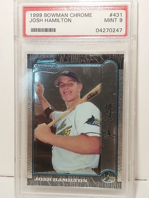1999 BOWMAN ХРОМ ДЖОШ ГАМИЛЬТОН #431 ДЕБЮТАНТ TAMPA BAY DEVILRAYS PSA КАК НОВЫЙ 9 - Изображение 1 из 2
