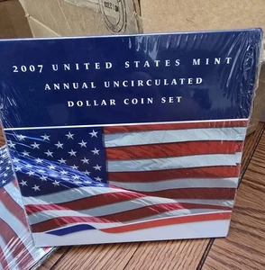 2007 UNITED STATES MINT ANNUAL UNCIRCULATED DOLLAR 6 COIN SET - 99.9% SILVER - Picture 1 of 4
