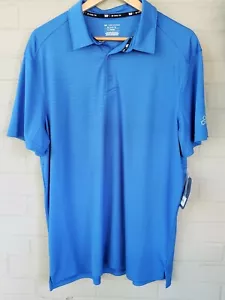Tek Gear CoolTek Performance XL Polo Golf Shirt Neu mit Etikett Large blau gestreift NEU - Bild 1 von 3