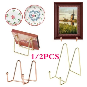Iron Display Stand Dish Rack-Plate Bowl Picture Frame Photo Book Pedestal Holder - Picture 1 of 20