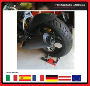 BLOCCA RUOTA MOTO SCOOTER AUTO QUAD ANTIFURTO GARAGE BOX ANCORAGGIO A TERRA - Imagen 1 de 13