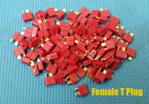 100Pcs/Lot Female Normal Dean Connector T plug For Charge Battery ESC Copter Car - Picture 1 of 3