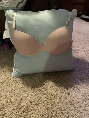 Sutiã acolchoado Bebe rosa push up de renda lateral tamanho 38C novo sem etiquetas - Imagem 1 de 4