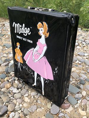 Vintage 1963 Midge-Barbie's Best Friend Carrying Case Black • 15$