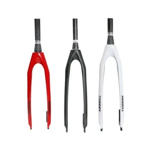 Full Carbon Fork Bicycle Rigid Forks Tapered Steerer MTB Bike Fork 1-1/8" TOSEEK - Picture 1 of 15