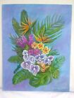 Original Acrylic Painting Tropical Hawaiian Flowers  11X14 Canvas Wall Art Decor