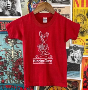 Vintage Kinder 70er-80er Jahre KinderCare Känguru Grafik T-Shirt Größe 5 Alter 4-5 Healthknit - Bild 1 von 7