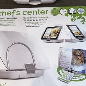Prepara Chef's Center Cookbook iPad Holder Adjustable 360°  Rotating Base NEW