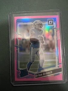 2023 Panini Donruss Optic Brian Branch Rated Rookie Pink Parallel Lions - Bild 1 von 2