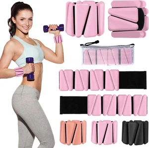 Adjustable Wrist Ankle Weights Set of 2 (1 Lb Each) for Walking, Pilates, Yoga - Picture 1 of 12