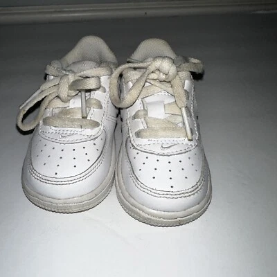 Nike Air Force 1 Zapatos de caña baja Tenis Blanco Niño 314194-117 Talla 4C Foto 1 de 4