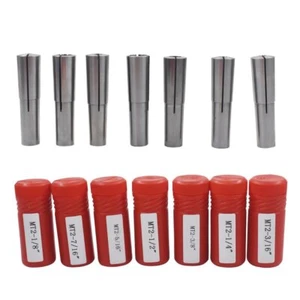 7PC Set MT2 Shank Round Collets Set #2 Morse Taper 2MT Chuck 1/8" -1/2" - Picture 1 of 6