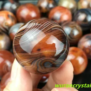 1pc Natural Silk agate ball Quartz Crystal Sphere Ball reiki Healing gift 50g+ - Picture 1 of 10