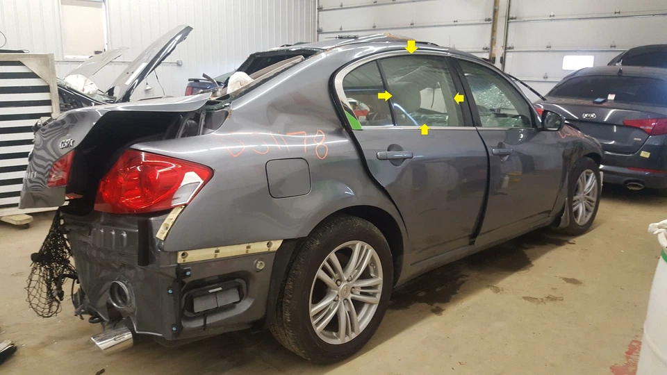 Infiniti G37 2012 sedán pasajero puerta trasera derecha ventana de vidrio solamente Foto 1 de 1