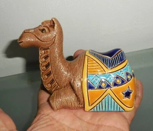 VINTAGE ART POTTERY FIGURINE COLORFUL CAMEL FIGURINE ARTESANIA RINCONADA - Picture 1 of 7