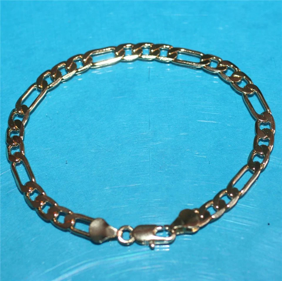 CADEIA DE OURO GALVANIZADA AURUM CLAD 18K pulseira de tênis joias masculinas femininas nova - Imagem 1 de 1