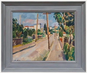 Manner of Cezanne - Mid 20th Century Impressionist Oil, Suburban Street - Picture 1 of 6