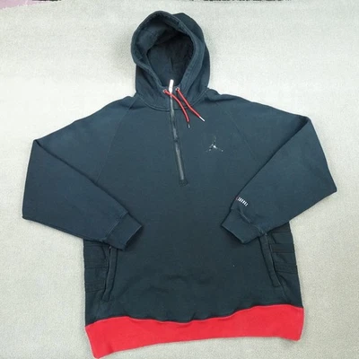 Nike Jordan толстовка с капюшоном мужчин 2XL красный черный ретро выведен 11 стиль пуловер РЕДКАЯ - Изображение 1 из 4