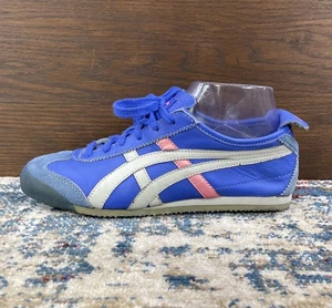 Asics Onitsuka Tiger Mexico 66 Blue Leather HL474 Shoe Women Sz US 7.5, 39EU - Picture 1 of 14