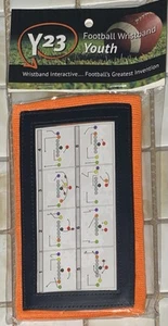 Y23 Football Wristband With Interactive Play Inserts Youth Size Orange NEW - Picture 1 of 2