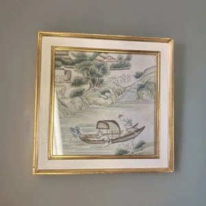 17.5” By 17.5” Chinese Painting Framed - Picture 1 of 6