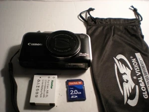 Canon PowerShot SX230 HS 12.1MP 14x GPS Digital Camera Black - Picture 1 of 18