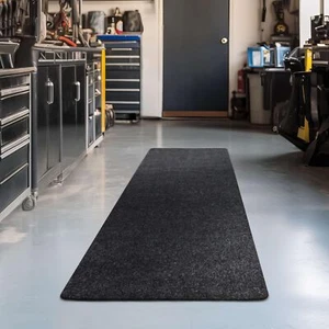 Mohawk Home Utility Runner Floor Mat Black 3' X 8' All Weather Indoor/Outdoor - Picture 1 of 8