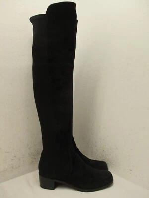Botas Stuart Weitzman negras de gamuza para mujer talla 7,5 M Foto 1 de 4