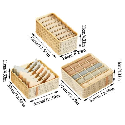 Underwear Bra Organizer Storage Box Divider Boxes Drawer Closet Organizers ☽ - Image 1 of 4