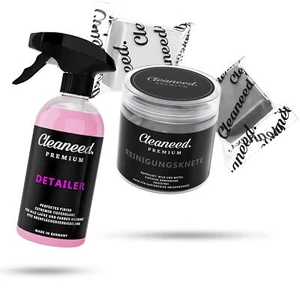 Cleaneed Premium Impastatrice Pulizia Auto Doppio Set + Pacchetto Dettagli [2X 100g Auto - Foto 1 di 7