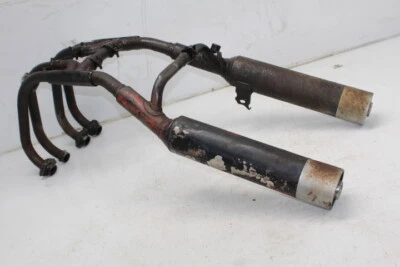 84-91 YAMAHA FJ600 SISTEMA DE ESCAPE COMPLETO CABEZALES TUBO SILENCIADOR Foto 1 de 4
