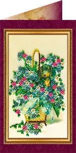 Kit de postales bordadas DIY Bead "Felicitaciones – 2" 3.3"x5.5" / 8.4x14.0 cm - Imagen 1 de 5