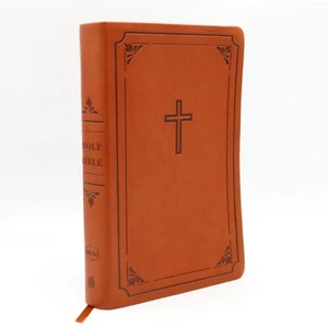 NKJV Study Bible Thomas Nelson Brown Leather 2018 Color Maps Red Letter Gilt - Picture 1 of 14
