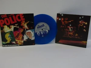 70s Pop THE POLICE the bed's too big 1980 UK 7" Blue Vinyl + Photo Card 45 Mint - Picture 1 of 1