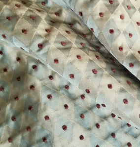 9 Yards of Harlequin Diamond Pattern Chenille Tufted Upholstery / Drapery Fabric - Picture 1 of 17