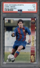 2004-05 Panini Sports Mega Cracks #71 Lionel Messi RC Rookie PSA 3